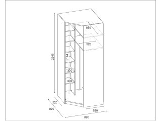 Modulinė kampinė spinta A MAX