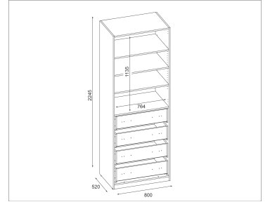 Modulinė spinta MBL 80-M Modulinė spinta MBL 80-M
