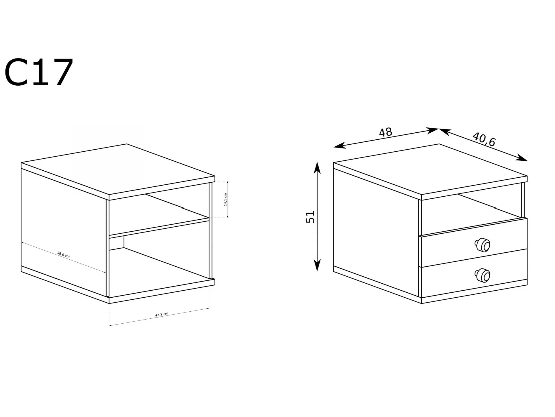 Naktinis staliusak CALI C17 1