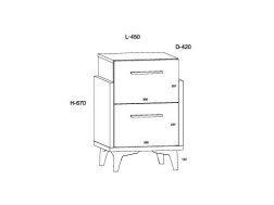 Naktinis staliukas HEY-19