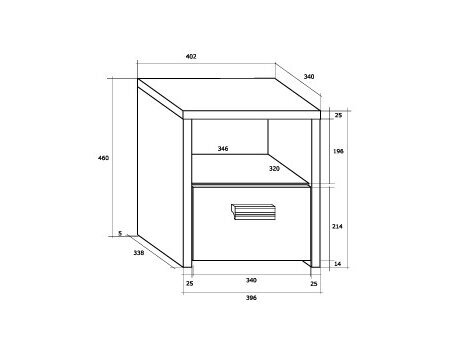 Naktinis staliukas KIT-12 3 Naktinis staliukas KIT-12 3