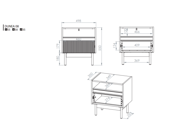 Naktinis staliukas DUNEA 08 11