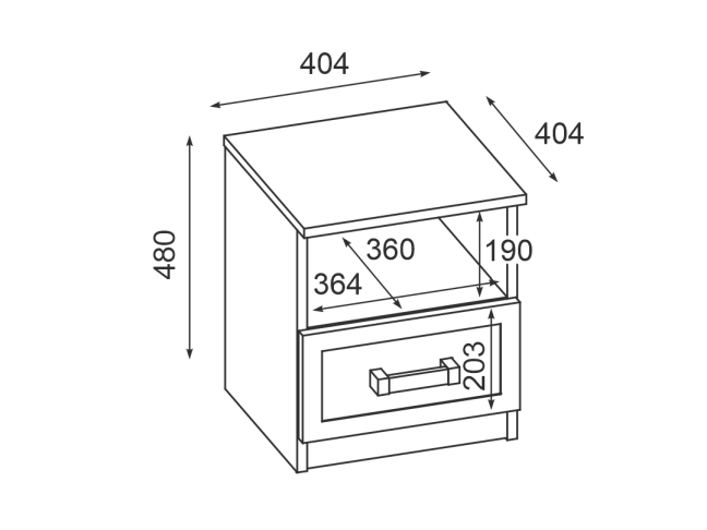Naktinis staliukas MBL 2 Naktinis staliukas MBL 2