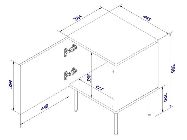 Naktinis staliukas PALAZZO 3 Naktinis staliukas PALAZZO 3