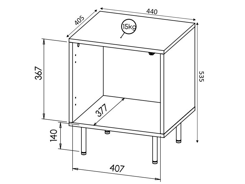 Naktiniai staliukai HOLE 4