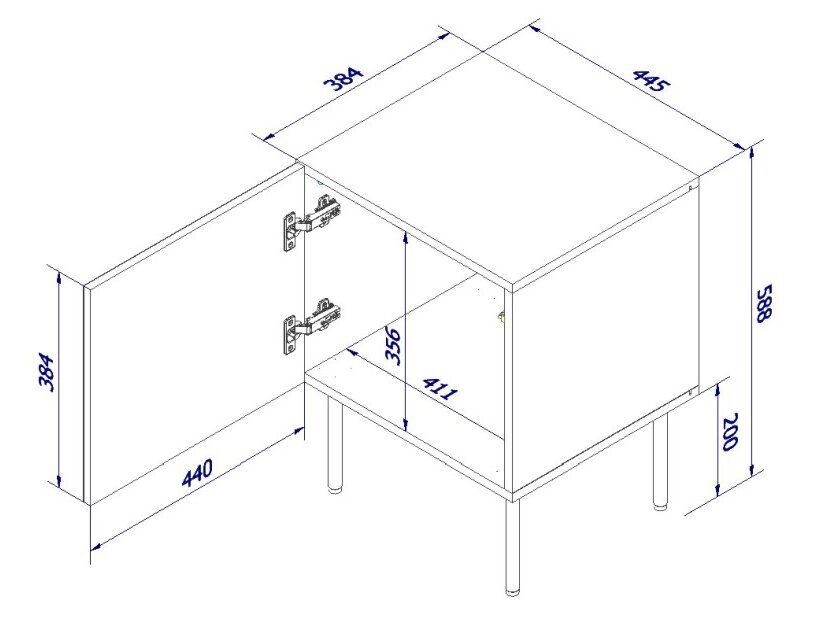 Naktinis staliukas PALAZZO 3 Naktinis staliukas PALAZZO 3
