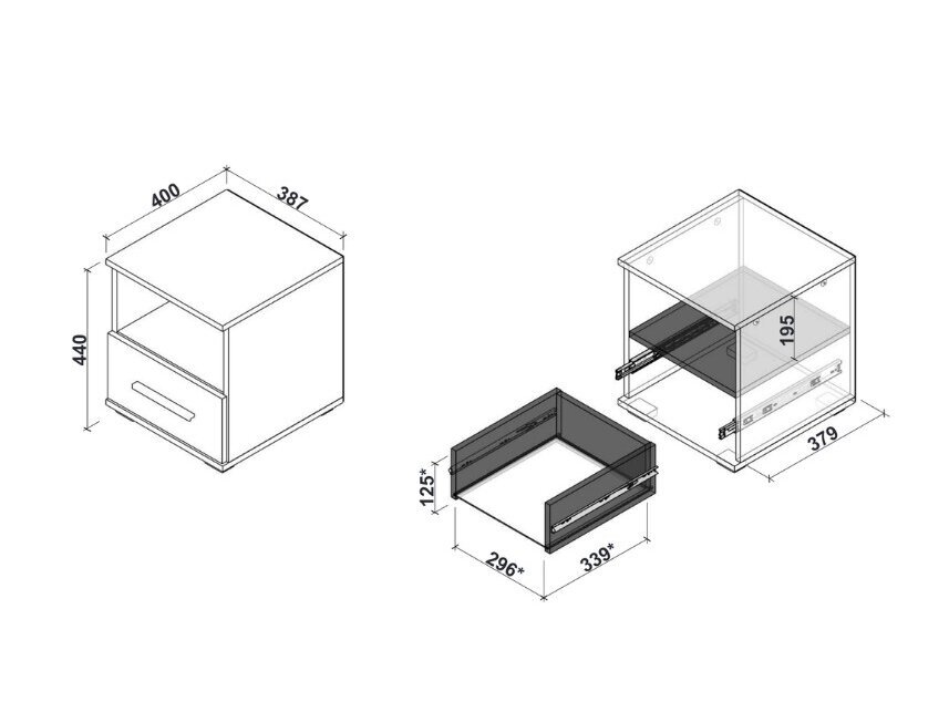 Naktinis staliukas LIMA SN-1 1