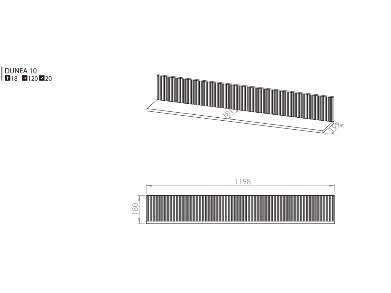 Pakabinama lentynėlė DUNEA 10 6