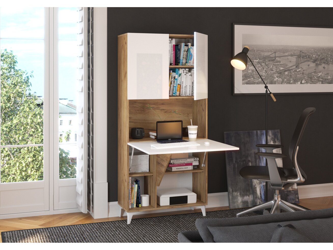 Pastatoma spintelė-stalas MEGAN 1 4 Pastatoma spintelė-stalas MEGAN 1 4
