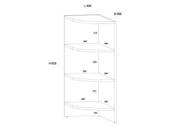 Pastatoma virtuvinė lentyna KOR-02 S30-OZ