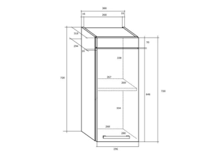 Pakabinama spintelė MILO W30