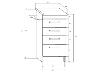 Pastatoma spintelė MILO S40/4SZ
