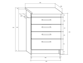 Pastatoma spintelė MILO S60/4SZ