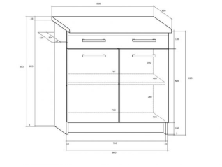 Pastatoma spintelė POLO S80/1SZ
