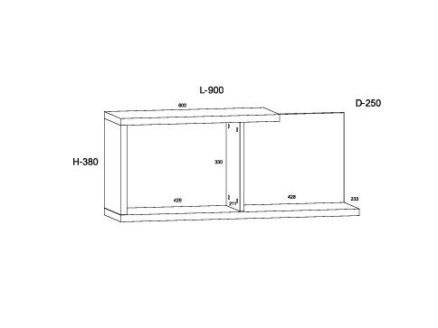 Pakabinama lentynėlė HYB-14 5 Pakabinama lentynėlė HYB-14 5
