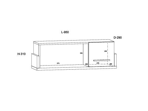 Pakabinama spintelė HEY-22 6 Pakabinama spintelė HEY-22 6