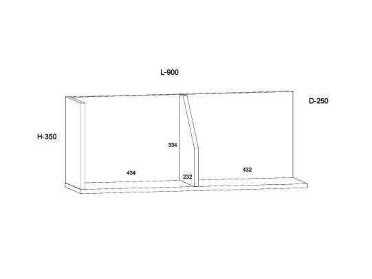 Pakabinama lentynėlė PAX-09 6 Pakabinama lentynėlė PAX-09 6