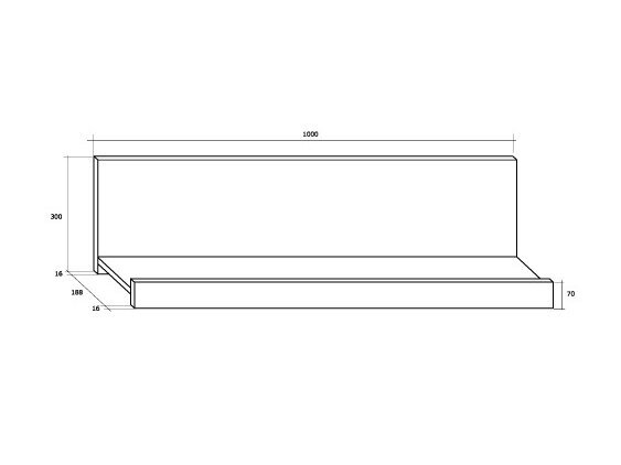 Pakabinama lentynėlė VIK-02 4