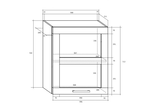 Pakabinama spintelė POLO W60PN 1