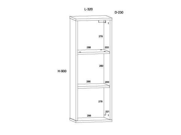 Pakabinama lentynėlė BOS-18 6