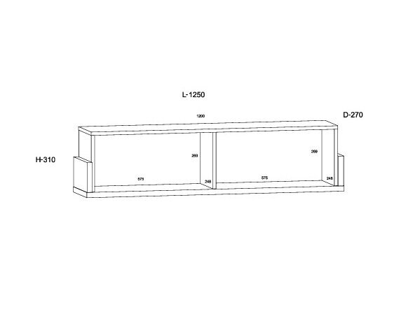Pakabinama lentynėlė HEY-11 6 Pakabinama lentynėlė HEY-11 6