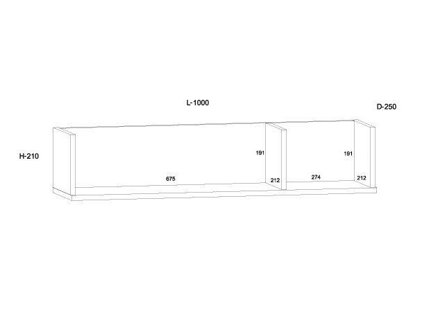 Pakabinama lentynėlė FRE-06 5 Pakabinama lentynėlė FRE-06 5