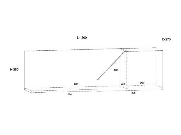 Pakabinama lentynėlė PAX-10 6