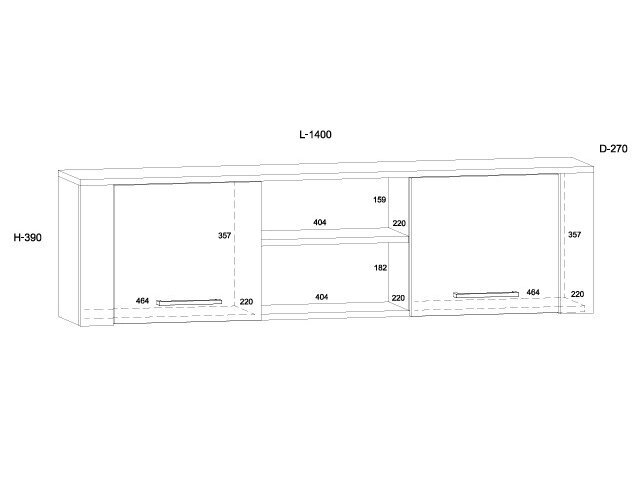 Pakabinama spintelė SLI-13 5 Pakabinama spintelė SLI-13 5
