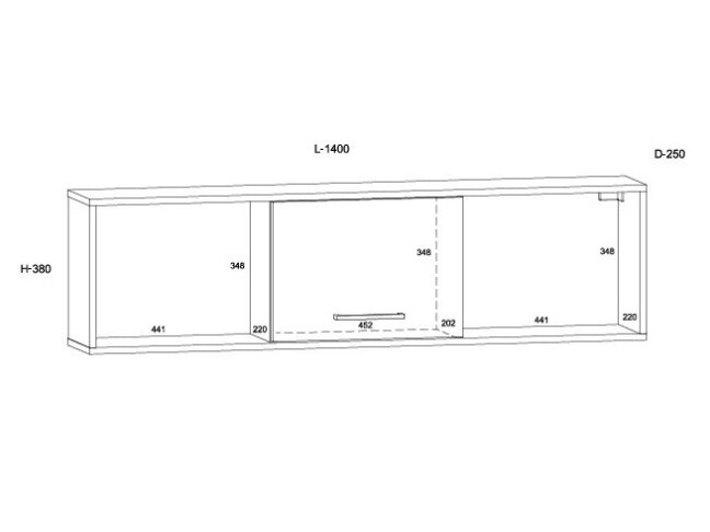 Pakabinama lentynėlė BOS-16 6 Pakabinama lentynėlė BOS-16 6