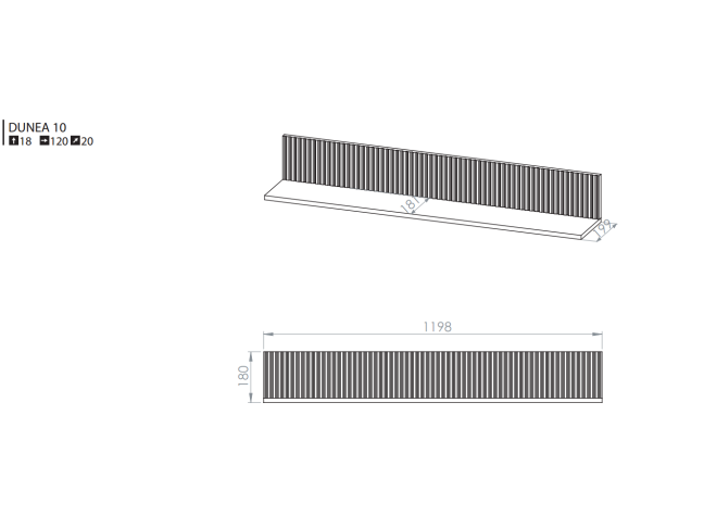 Pakabinama lentynėlė DUNEA 10 6