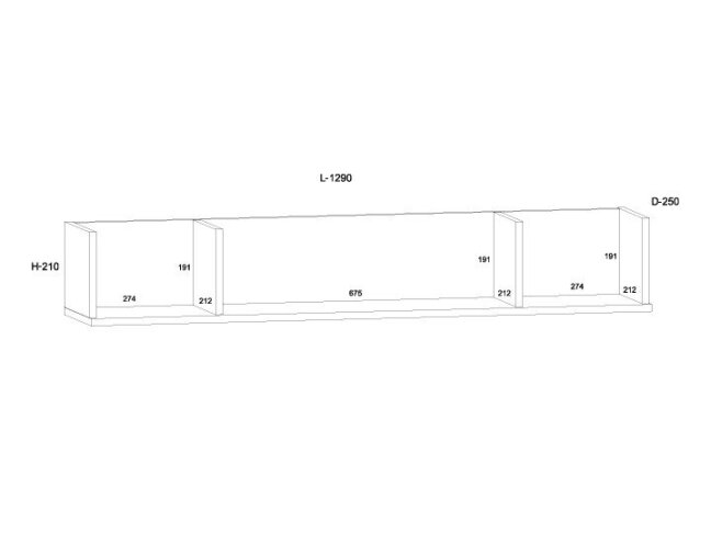 Pakabinama lentynėlė FRE-07 5 Pakabinama lentynėlė FRE-07 5