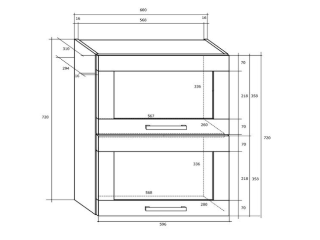 Pakabinama spintelė MILO W60PZ 1