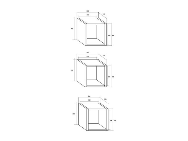 Pakabinamos lentynėlės KIT-10 3 Pakabinamos lentynėlės KIT-10 3