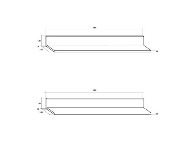 Pakabinamos lentynėlės MAG-02 4 Pakabinamos lentynėlės MAG-02 4