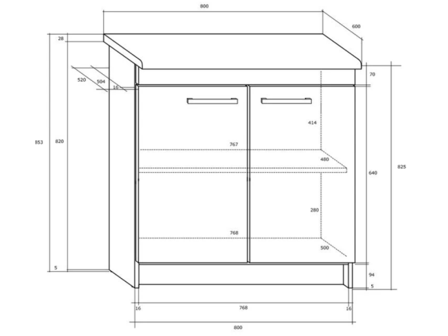 Pastatoma spintelė MILO S60 1