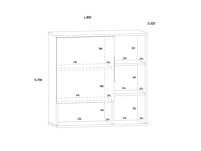 Pakabinama spintelė FRE-14 6 Pakabinama spintelė FRE-14 6