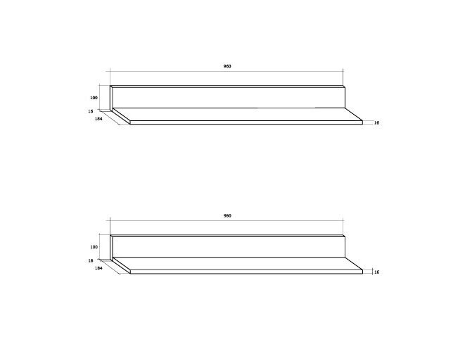 Pakabinamos lentynėlės MAG-02 4 Pakabinamos lentynėlės MAG-02 4