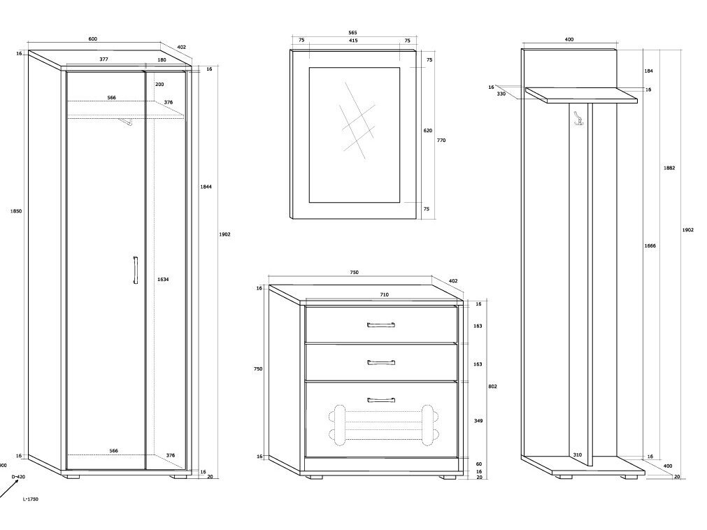 Prieškambario komplektas 6 2