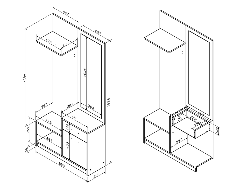 Prieškambario komplektas PERGO 6 Prieškambario komplektas PERGO 6