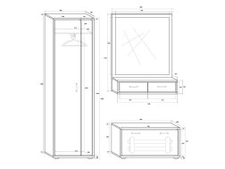 Prieškambario komplektas PORTO
