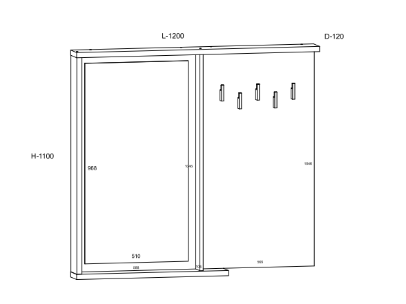 Prieškambario komplektas HYBRID 9 1 Prieškambario komplektas HYBRID 9 1