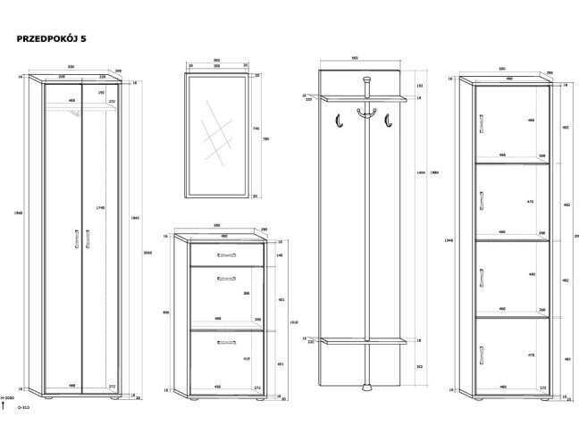 Prieškambario komplektas 5 2