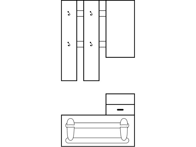 Prieškambario komplektas LUNA 2 Prieškambario komplektas LUNA 2