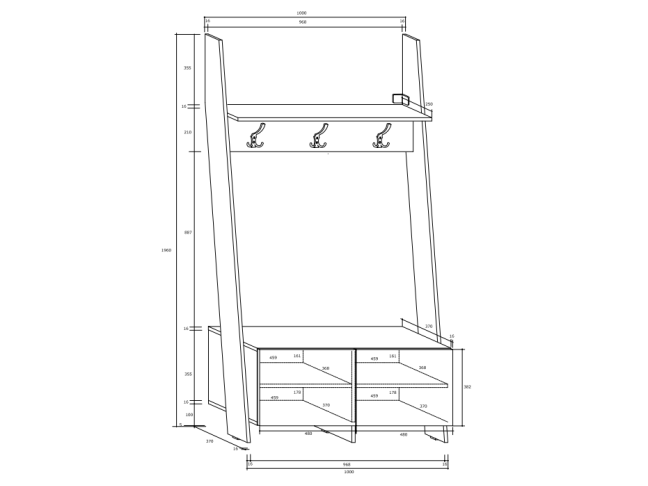 Prieškambario komplektas RACK 5 2 Prieškambario komplektas RACK 5 2