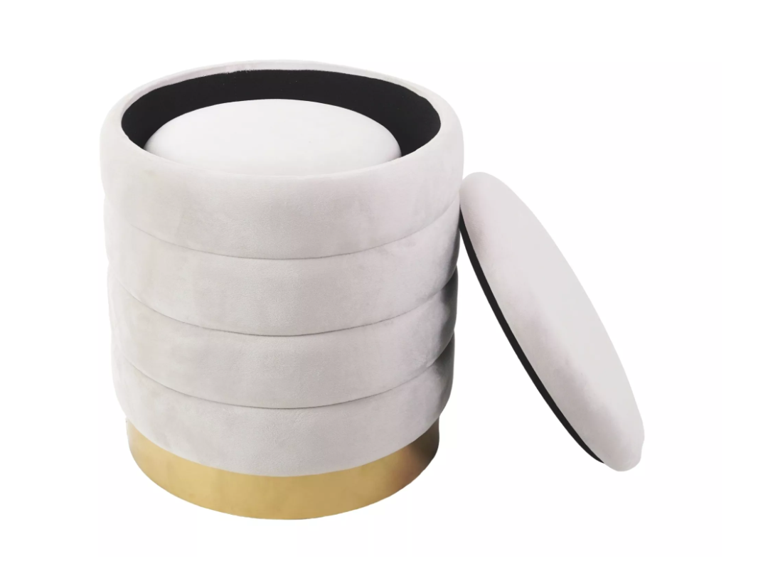 Pufų rinkinys BRITTA VELVET 3 Pufų rinkinys BRITTA VELVET 3