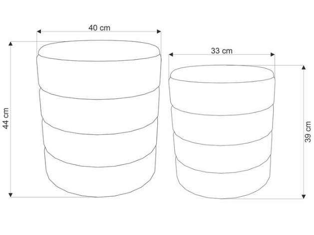 Pufų rinkinys PACHO 6 Pufų rinkinys PACHO 6