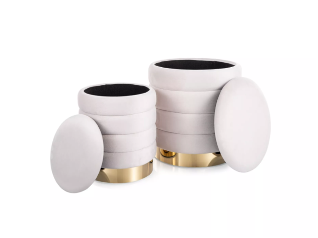 Pufų rinkinys BRITTA VELVET 1 Pufų rinkinys BRITTA VELVET 1