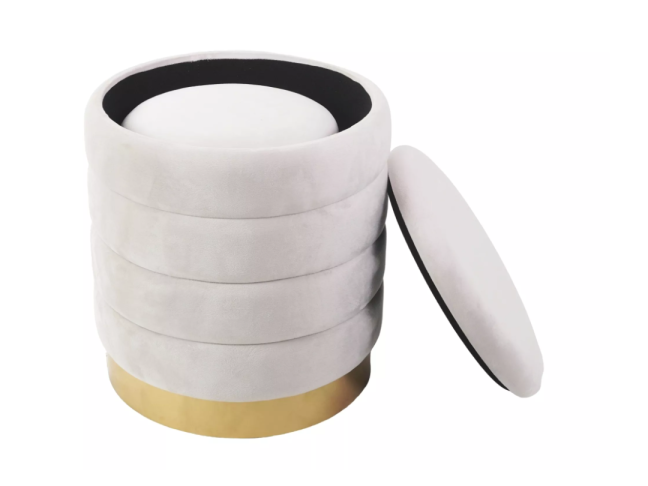 Pufų rinkinys BRITTA VELVET 3 Pufų rinkinys BRITTA VELVET 3