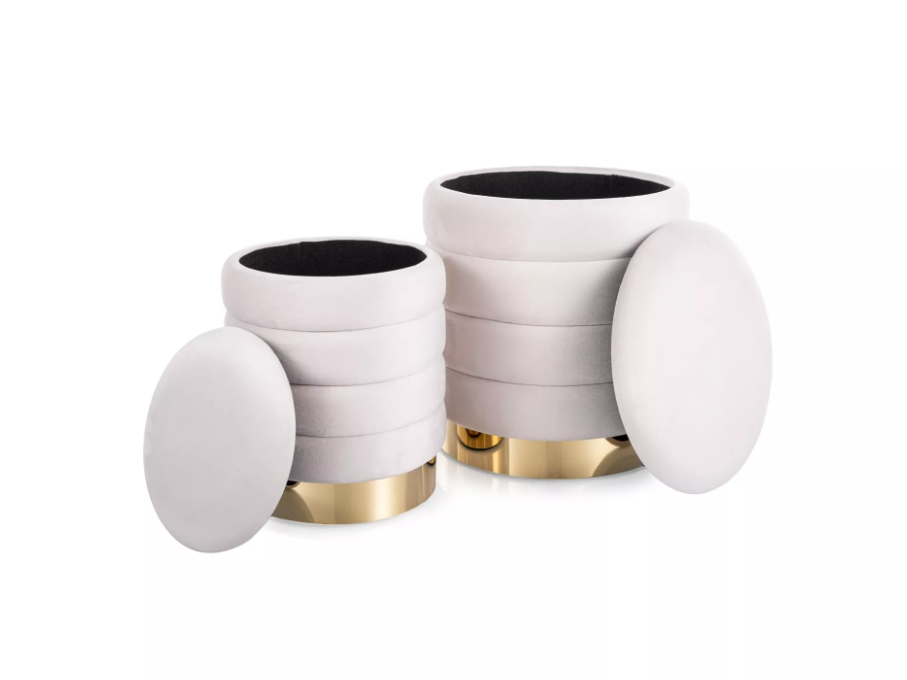 Pufų rinkinys BRITTA VELVET 1 Pufų rinkinys BRITTA VELVET 1