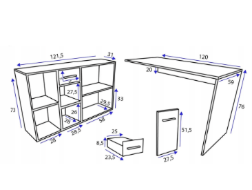 Rašomasis stalas DIEGO 2